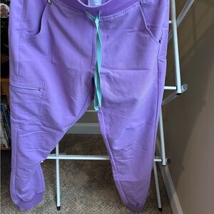 Figs Purple Sweatpants Relaxed Fit Joggers